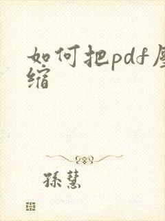 如何把pdf压缩