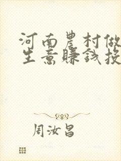 河南农村做什么生意赚钱投资不大