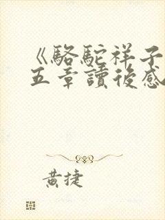 《骆驼祥子》第五章读后感