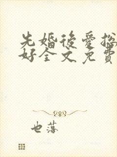 先婚后爱总裁你好全文免费阅读