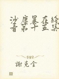 沙尘暴在线免费看第十五集电视剧