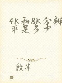 4k和8k分辨率是多少