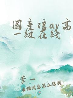 国产浪av高清一级在线