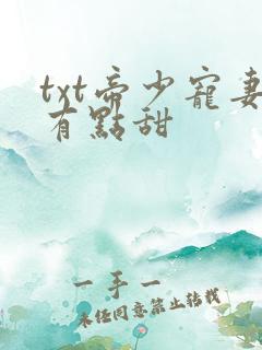 txt帝少宠妻有点甜