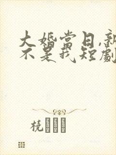 大婚当日,新娘不是我短剧