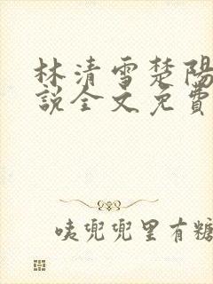 林清雪楚阳的小说全文免费阅读