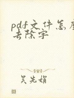 pdf文件怎么去除字