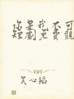 你是我不可言说短剧免费观看
