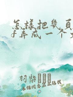 怎样把几页pdf弄成一个文档