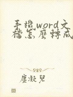 手机word文档怎么转成txt