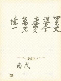 亿万老婆买一送一免费全文阅读全文