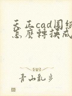 天正cad图纸怎么转换成pdf格式