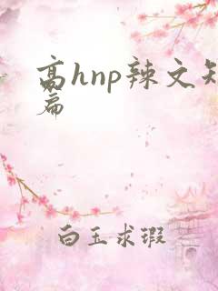 高hnp辣文短篇