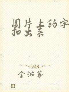 图片上的字怎么扣出来