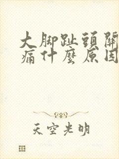 大脚趾头关节肿痛什么原因