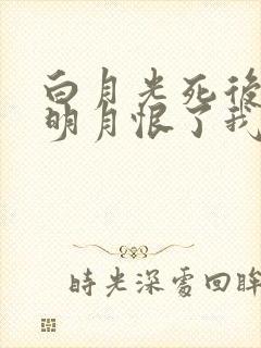 白月光死后,江明月恨了我十年