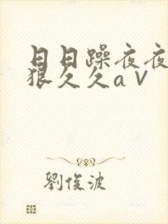 日日躁夜夜躁狠狠久久a∨