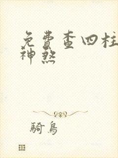 免费查四柱八字神煞