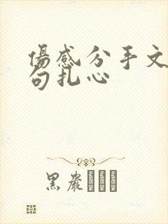 伤感分手文案短句扎心