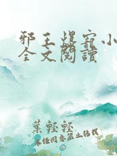 邪王爆宠小辣妃全文阅读