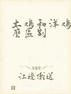 土鸡和洋鸡有什么区别