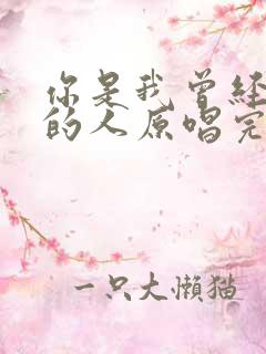 你是我曾经最爱的人原唱完整版