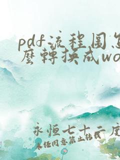 pdf流程图怎么转换成word