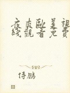 夜爽欧美视频在线观看免费