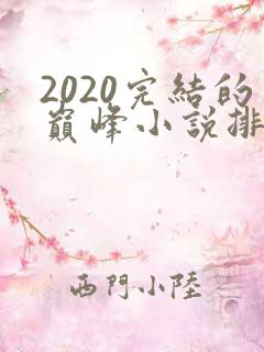 2020完结的巅峰小说排行榜