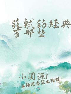 苏轼的经典诗句有哪些