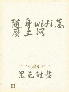 随身wifi怎么上网