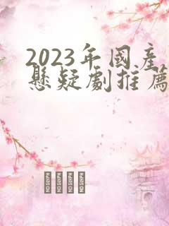 2023年国产悬疑剧推荐