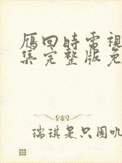 雁回时电视剧全集完整版免费观看