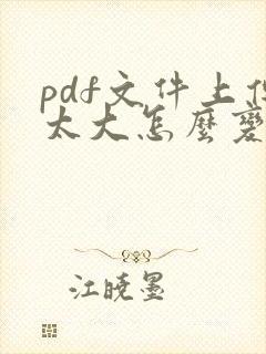 pdf文件上传太大怎么变小