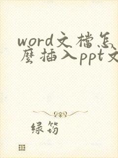 word文档怎么插入ppt文件