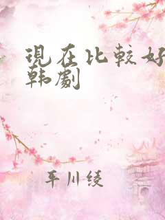 现在比较好看的韩剧