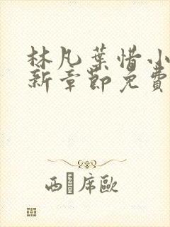 林凡叶惜小说最新章节免费阅读
