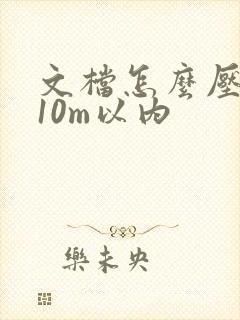 文档怎么压缩到10m以内