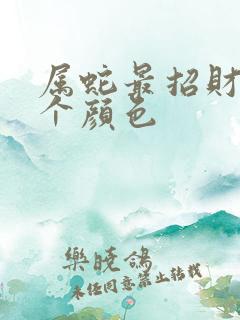 属蛇最招财的三个颜色
