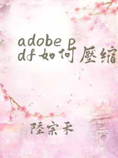 adobe pdf如何压缩文件大小