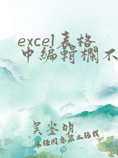excel表格中编辑栏不见了怎么办