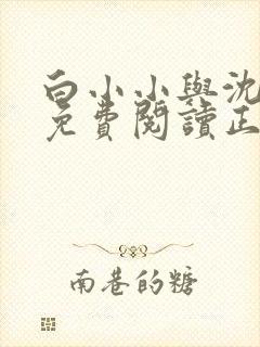 白小小与沈惊觉免费阅读正版