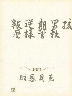 叛逆期男孩子怎么样管教