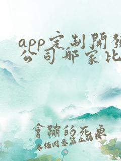 app定制开发公司哪家比较好