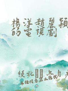 杨洋赵丽颖合作的电视剧