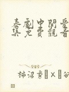泰剧中间爱情全集免费观看