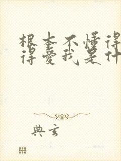 根本不懂得不懂得爱我是什么歌
