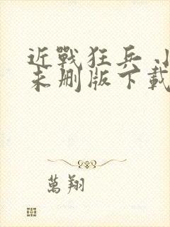 近战狂兵 小说未删版下载txt