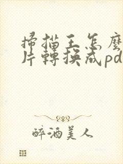 扫描王怎么把图片转换成pdf