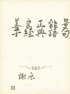 善良正能量的句子经典语句